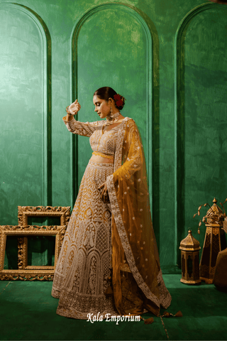 Lehenga with Stone and Thread work