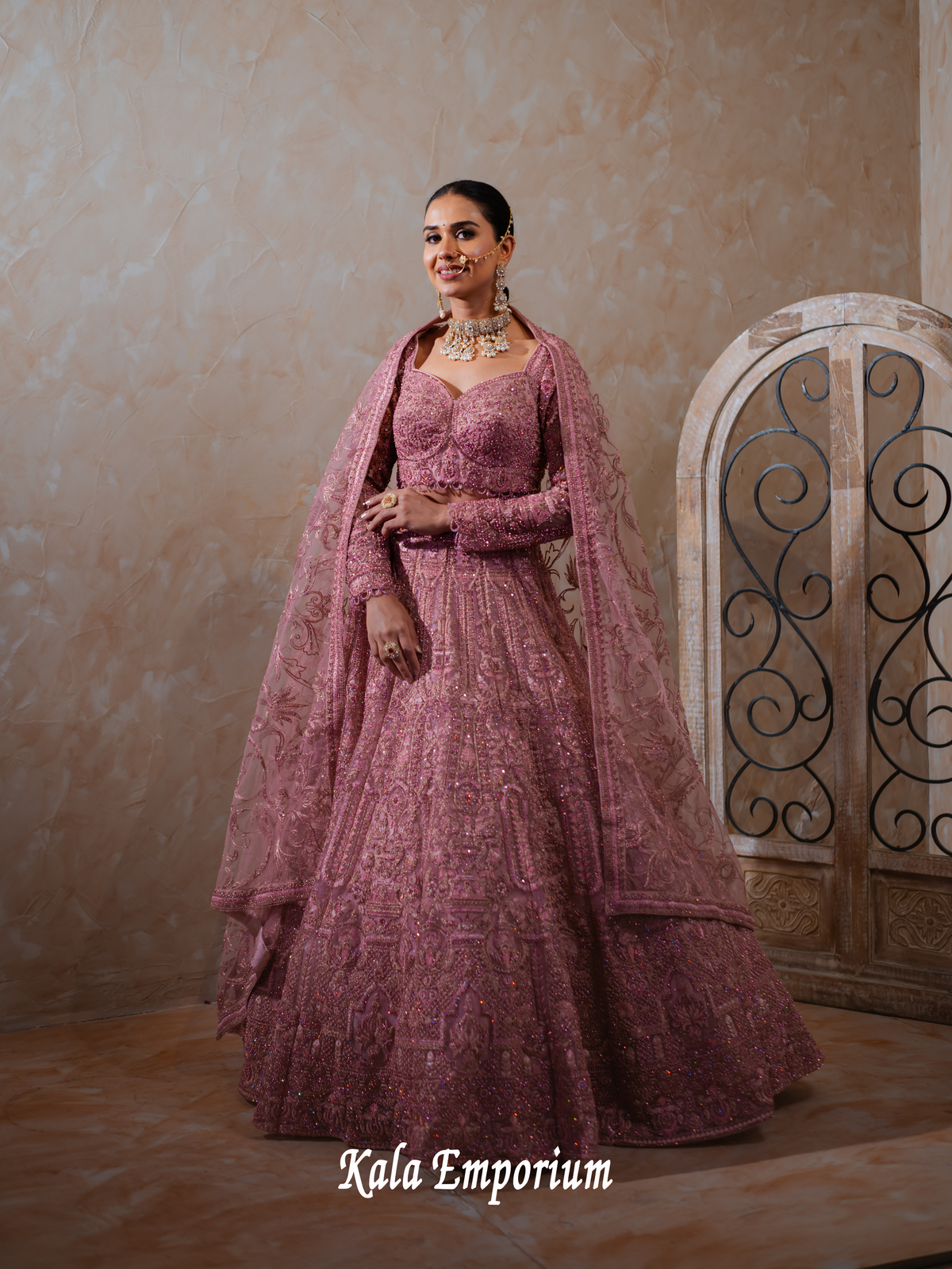 Lehenga Choli With Pearl Sequins And Thread Work