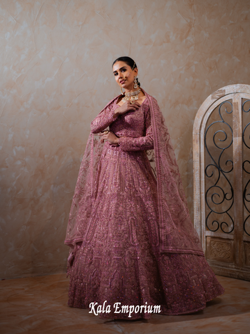 Lehenga Choli With Pearl Sequins And Thread Work