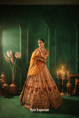 Lehenga With Sequins and Zari Work