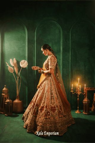 Lehenga With Sequins and Zari Work