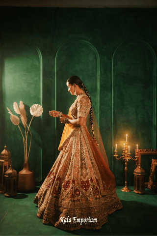 Lehenga With Sequins and Zari Work