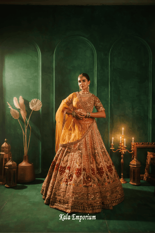 Lehenga With Sequins and Zari Work