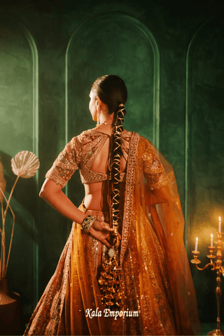 Lehenga With Sequins and Zari Work