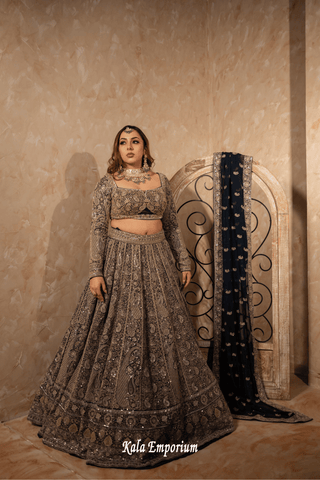 Lehenga With Sequins and Thread Work