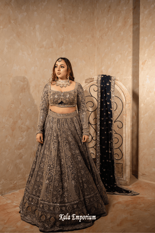 Lehenga With Sequins and Thread Work