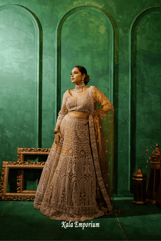 Lehenga with Stone and Thread work