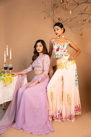 Indowestern Piece Adorned With Thread Work, Cut Dana Work & Sequins Work